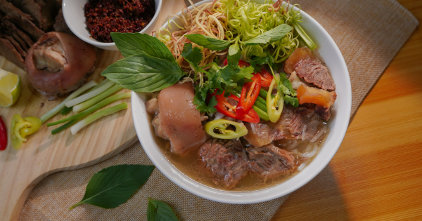 A variety of local dishes from Da Nang, Vietnam.