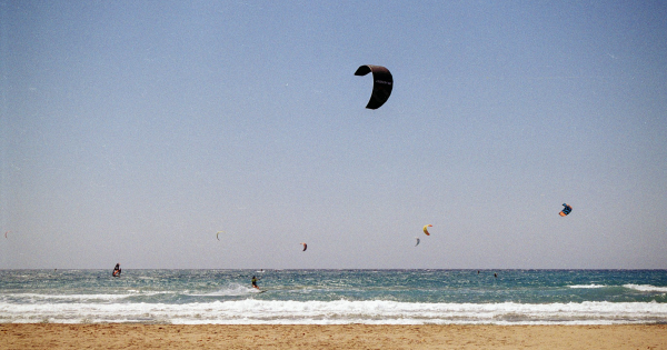 Tsambika Beach in Rhodes with golden sands and clear waters